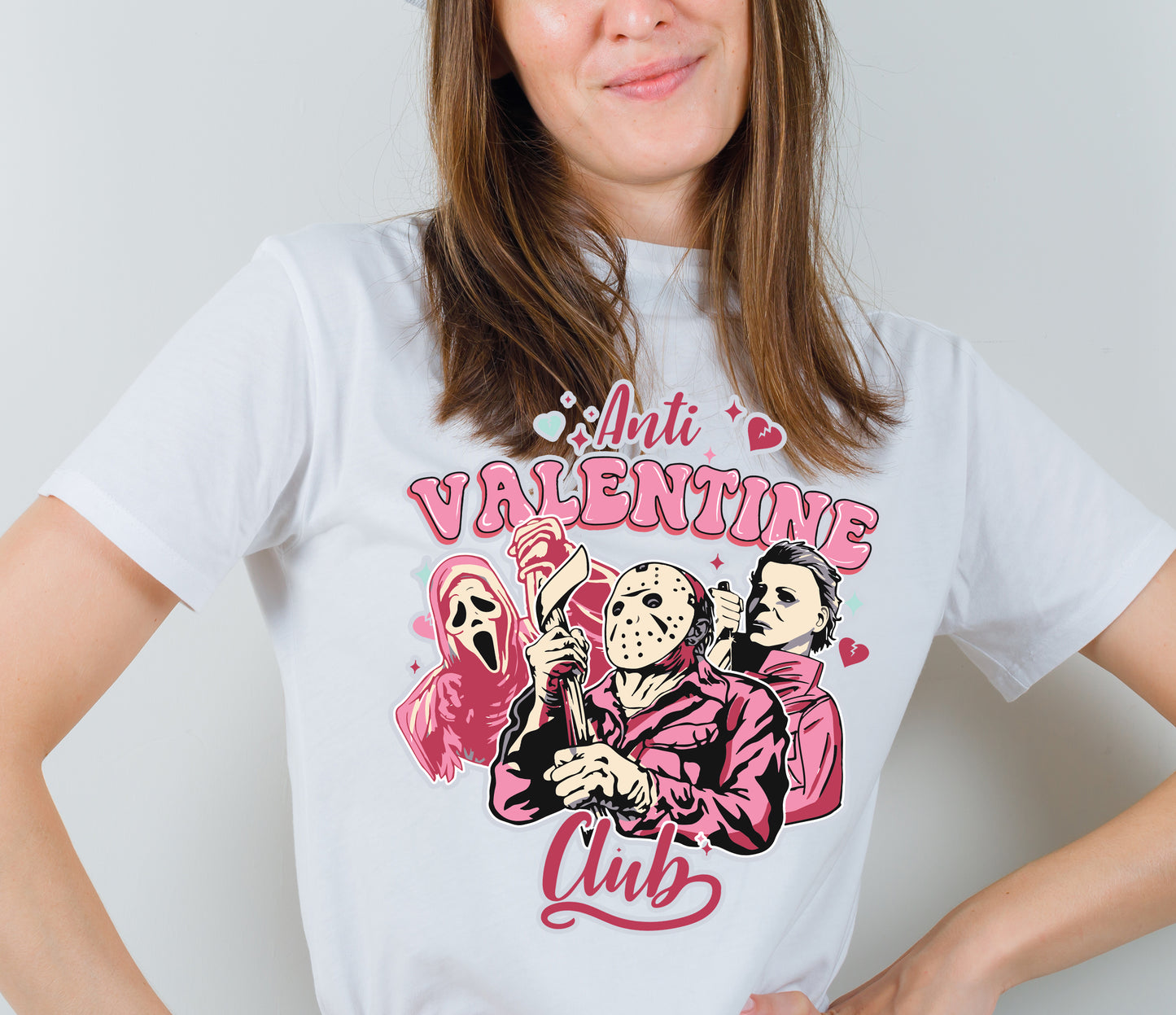 Anti Valentine Club Ghostface - Full Color Transfer DTF