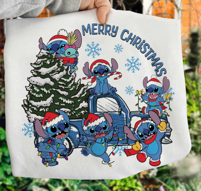 Stich Merry Christmas - Full Color Transfer DTF
