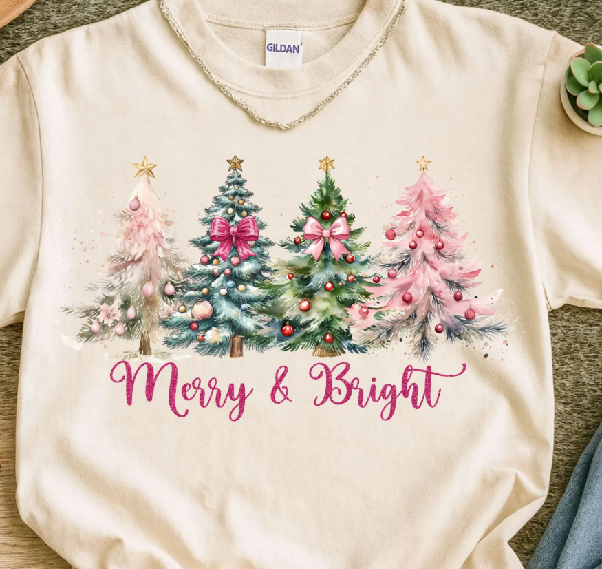 Merry & Bright - Full Color Transfer DTF