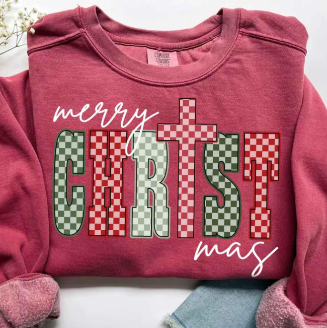 Merry Chrts Mas - Full Color Transfer DTF