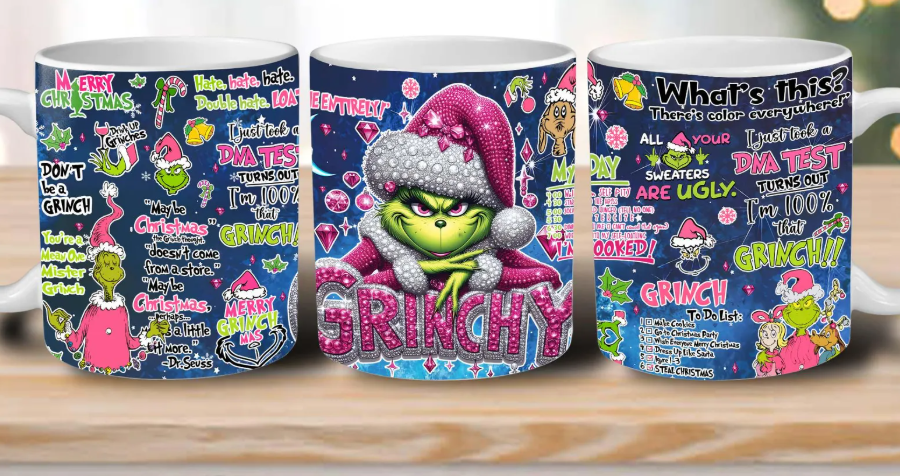 Grinchy - Sublimation Mug Design
