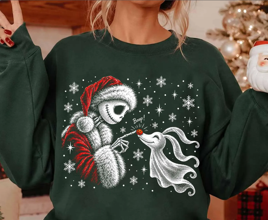 Jack Skellington & Zero Christmas - Full Color Transfer DTF