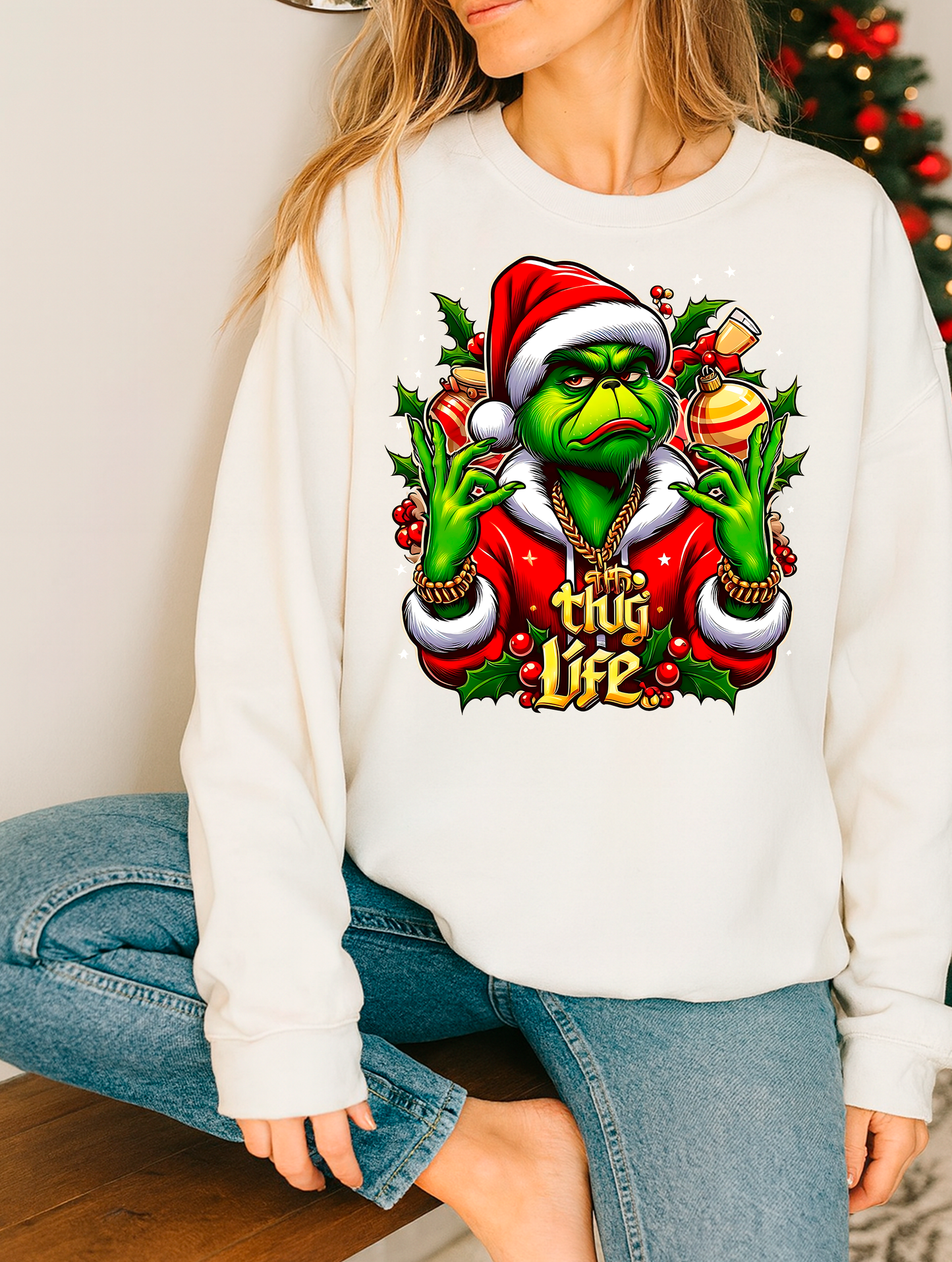 Grinch Santa Claus - Full Color Transfer DTF