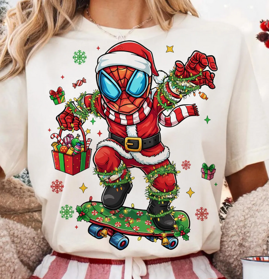 Spiderman Christmas - Full Color Transfer DTF