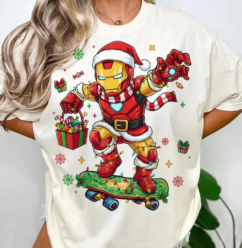 Iron Man Christmas - Full Color Transfer DTF