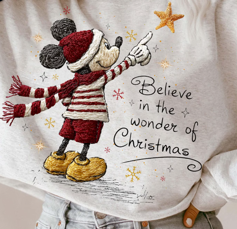 Believe in the Wonder of Christmas Crochet -  Full Color Transfer DTF