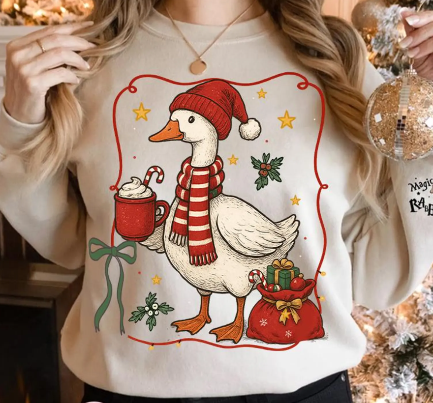 Christmas Duck -  Full Color Transfer DTF