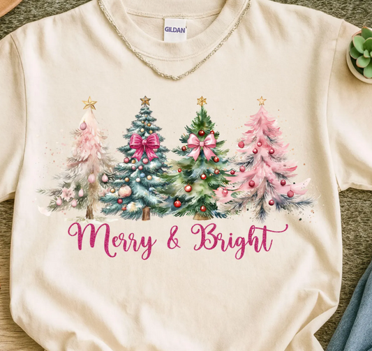 Merry & Bright -  Full Color Transfer DTF