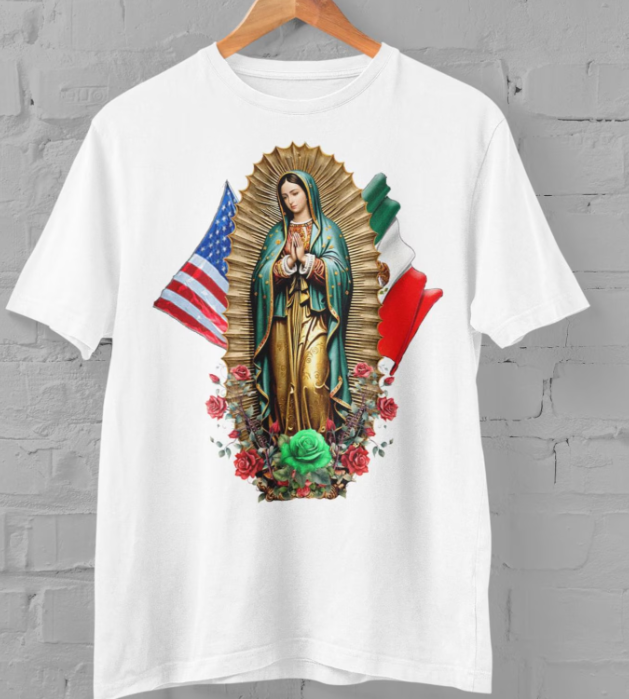 Virgen de Guadalupe USA/MEX - Full Color Transfer DTF