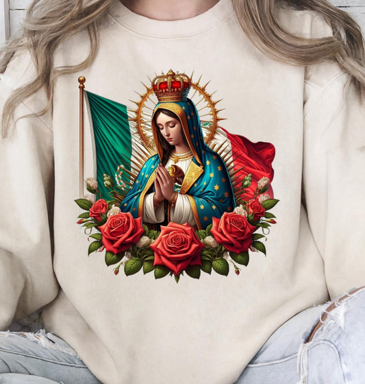 Virgen de Guadalupe Mexico - Full Color Transfer DTF