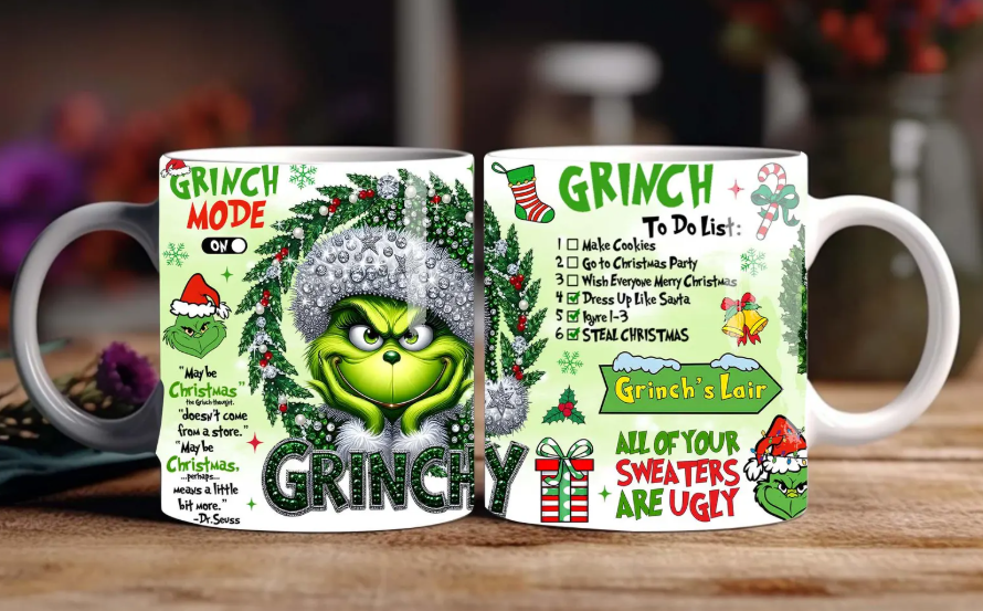Grinchy Mode - Sublimation Mug Design