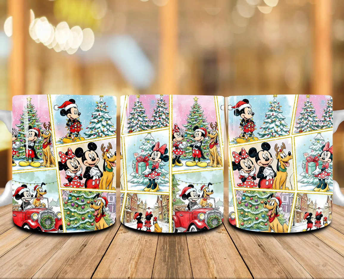 Christmas with Mickey Mouse - Sublimation Mug Design