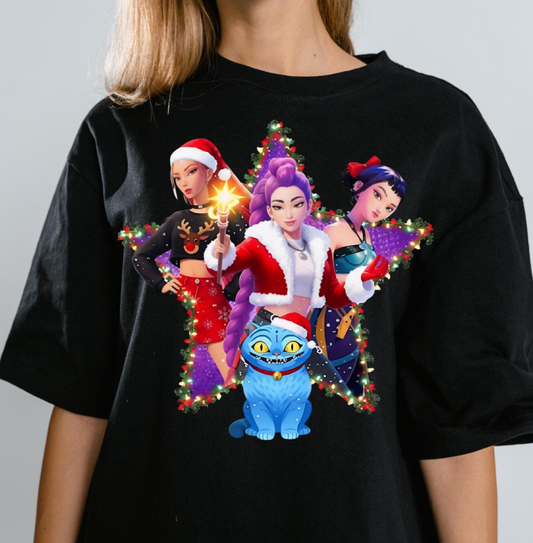 Huntrix Christmas Star - Full Color Transfer DTF