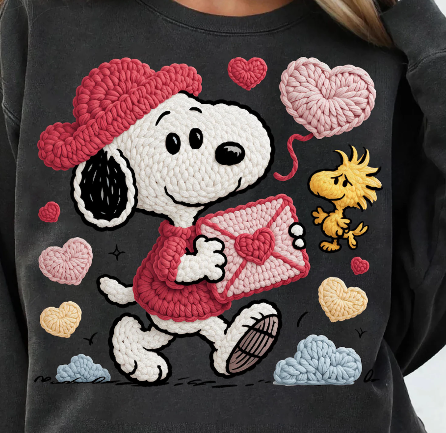 Snoopy made of yarn - Full Color Transfer DTF