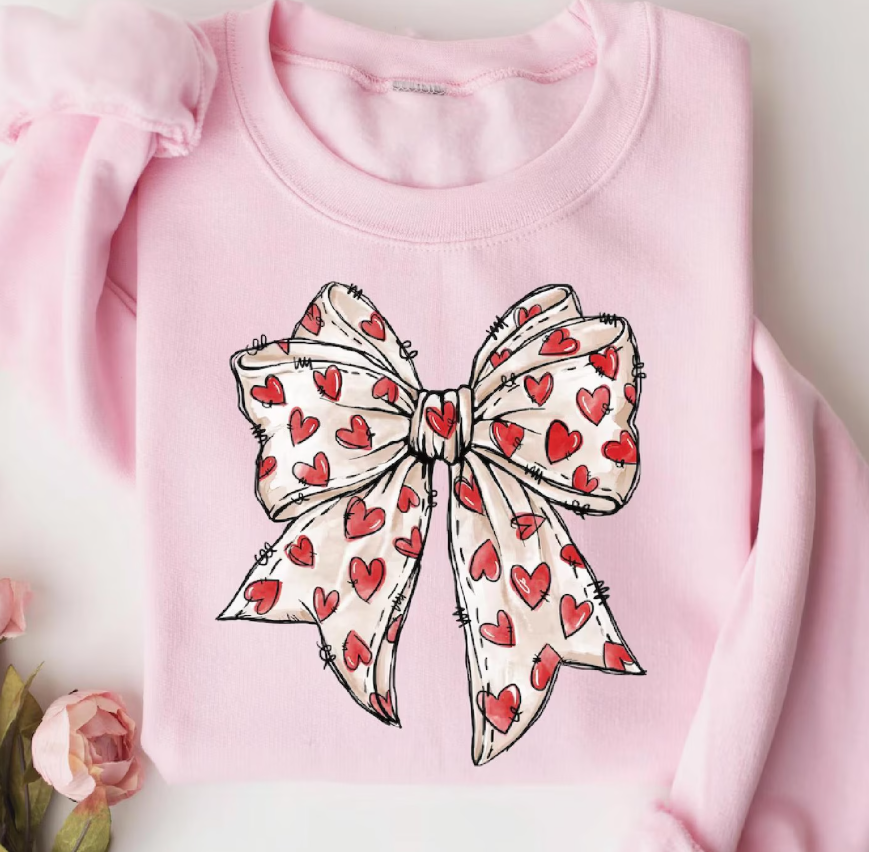 Bow of hearts - Full Color Transfer DTF