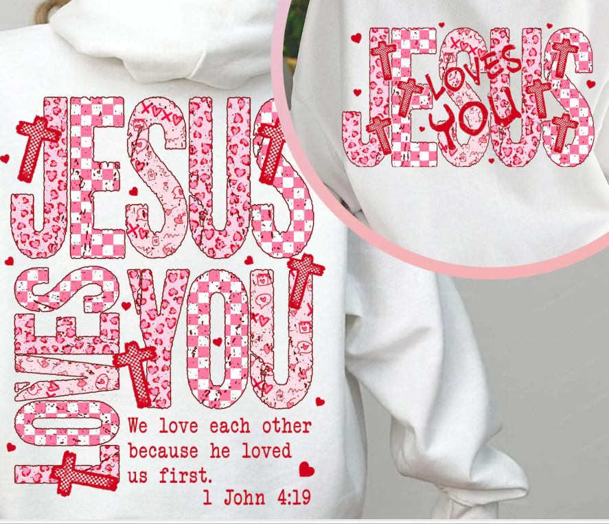 Jesus Loves You - Pack of 2 DTF Transfers