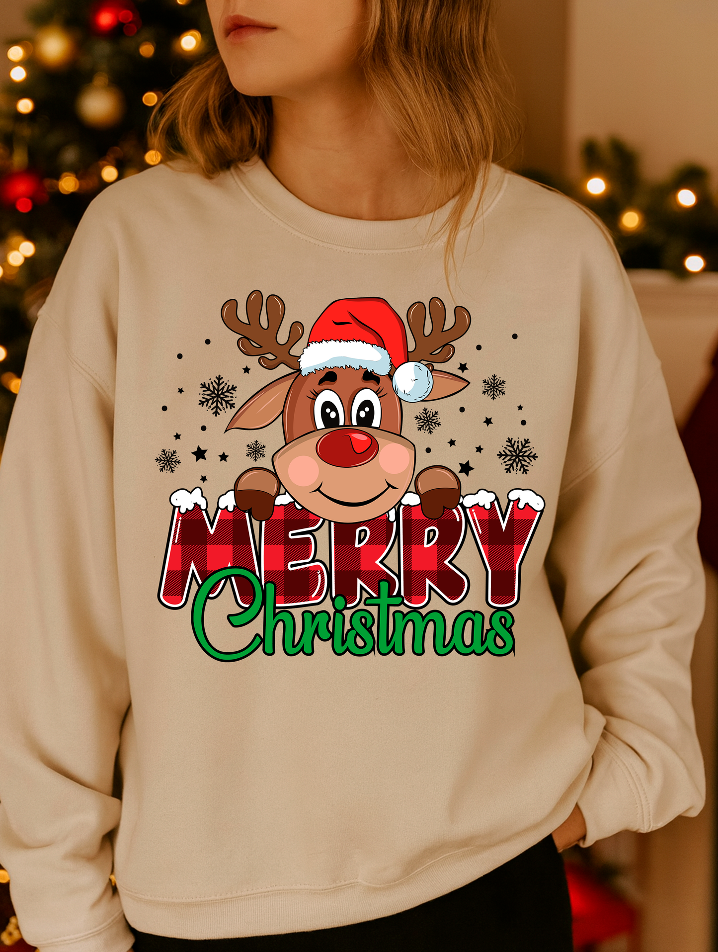 Deer Christmas - Full Color Transfer DTF