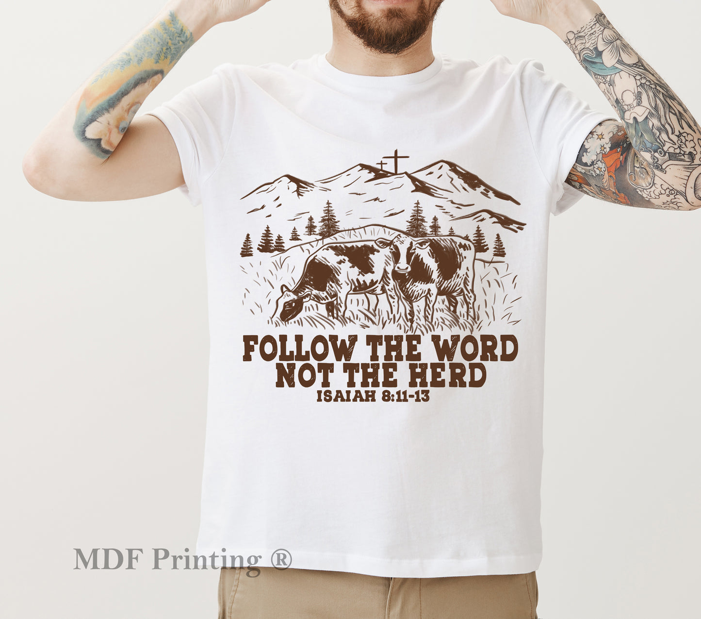 Follow the Word not the herd - Full Color Transfer DTF