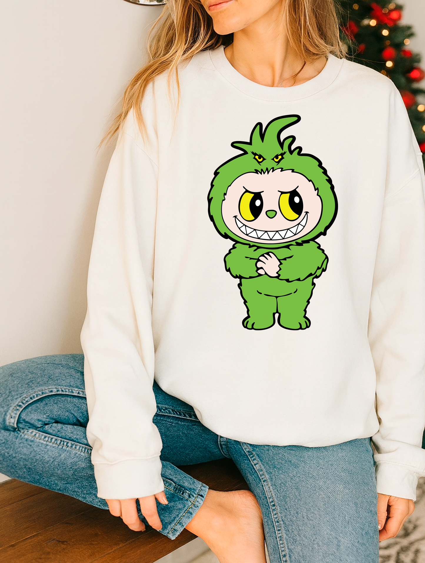 Grinchy Labubu - Full Color Transfer DTF