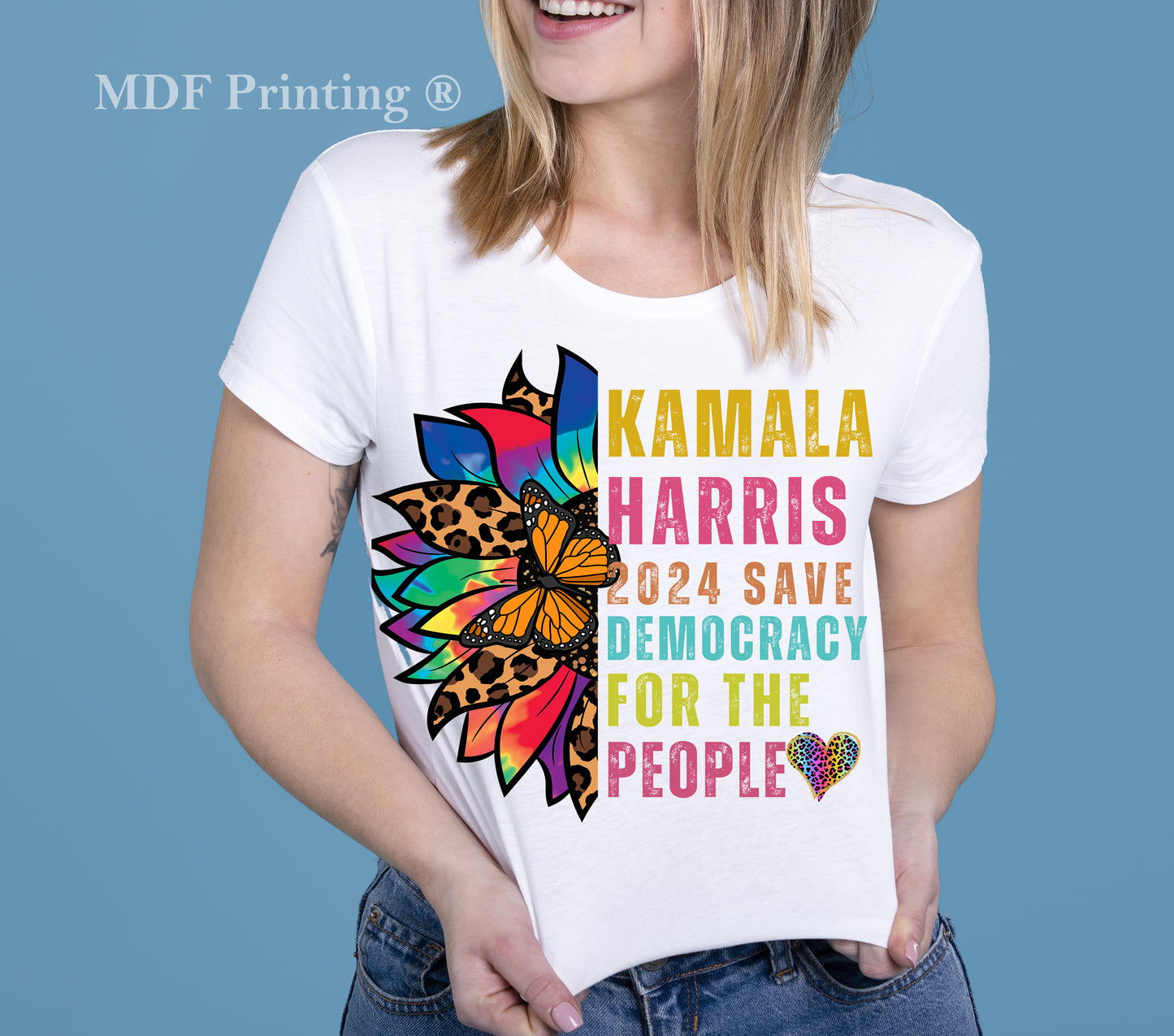 Kamala Harris - Full Color Transfer DTF