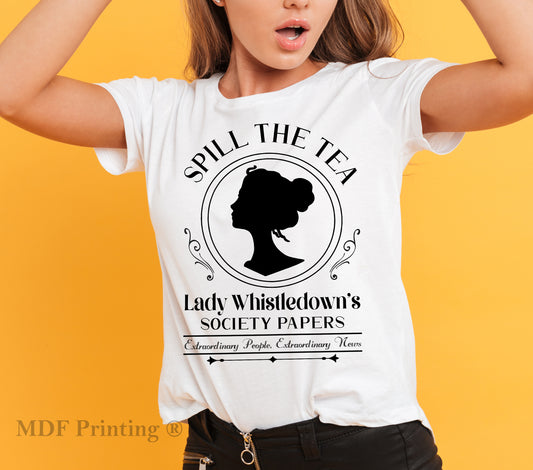 Lady Whistledown's Society Papers- Full Color Transfer DTF