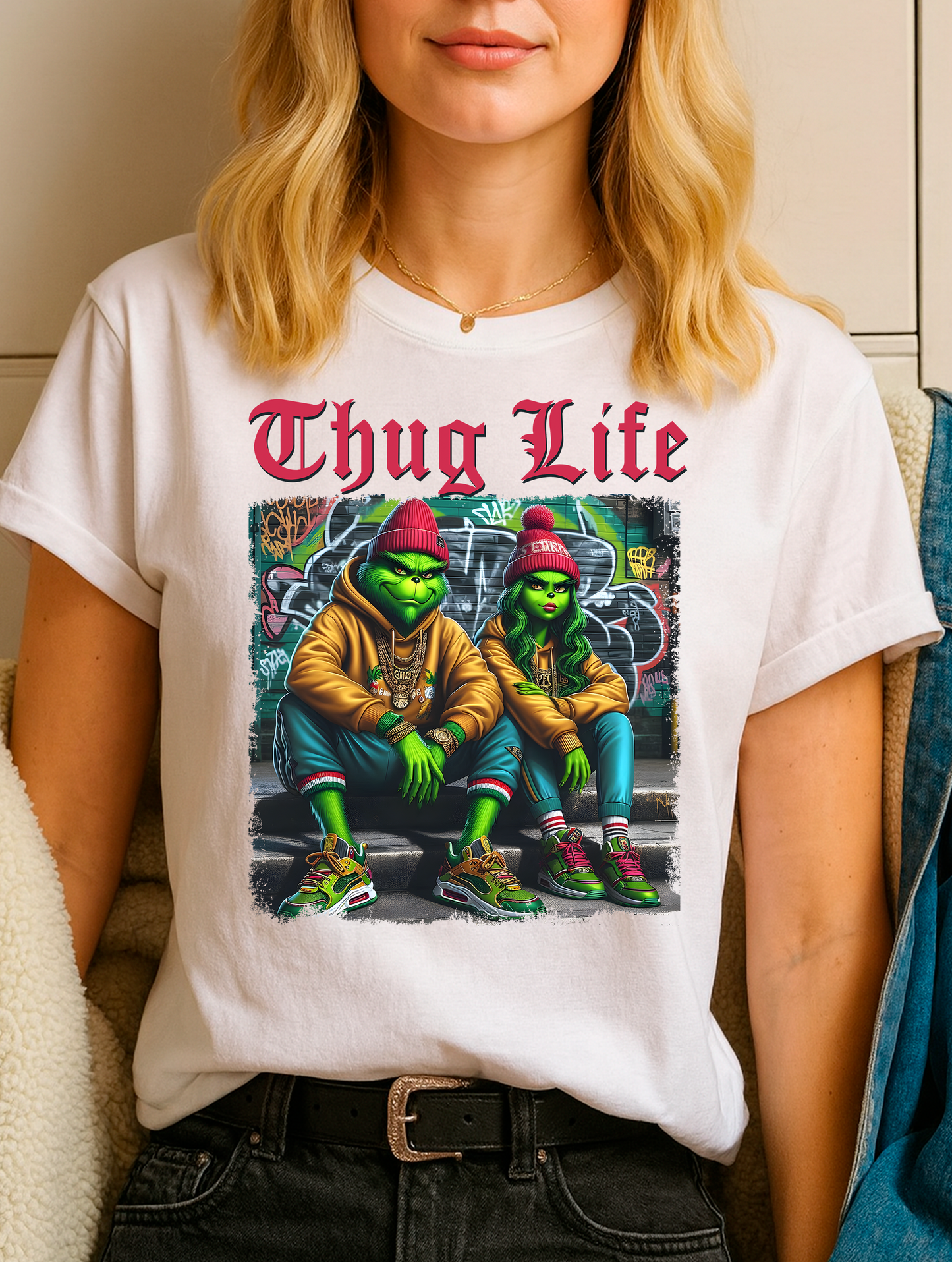 Thug Life Grinchy - Full Color Transfer DTF