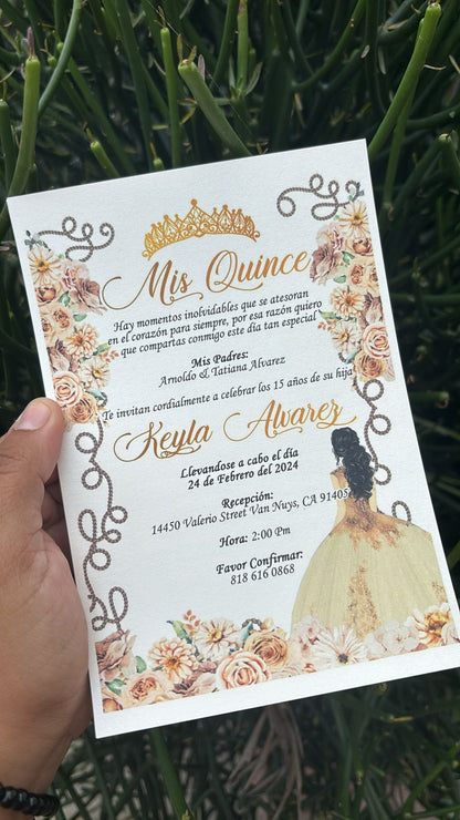 Invitation with pearl envelope