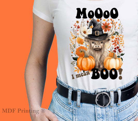 Mooboo cowon pumpkin florals- Full Color Transfer DTF